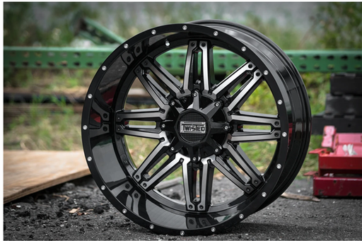 [T-25209051397150+18GBM] TWISTED OFFROAD-T25 BILLET BLACK/MACHINE 20X9.0 5X5.5/5X150 +18 +110