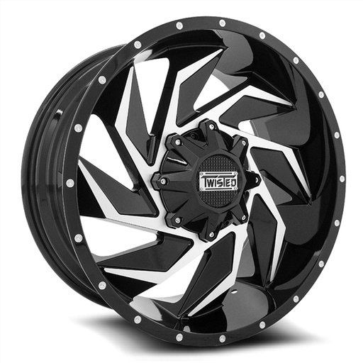 [T-27201281651-44BM] TWISTED OFFROAD-T27 VIXON BLACK/MACHINE 20X12 8X165.1/8X6.5 -44 +130.1