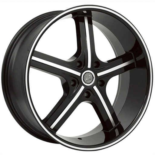 [U255B2452+13-1] U2-55 24X10 BLACK/MACHINE FACE 6X5.5 +13 CB-108 B+MO+MLLIP (BLACK LIP)