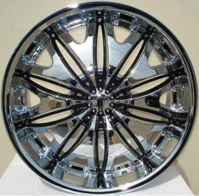 [V8202651+25] VELOCITY-820 CHROME W/ BLACK INSERTS 26X10 6X135/6X5.5
