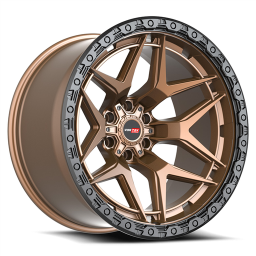 [603221257-44MZBR] VORTEK VRT-603 ATHENO MATTE BRONZE WITH BLACK BEAD RING 22X12 6X135/6X139.7 -44 +106.1 *NC*