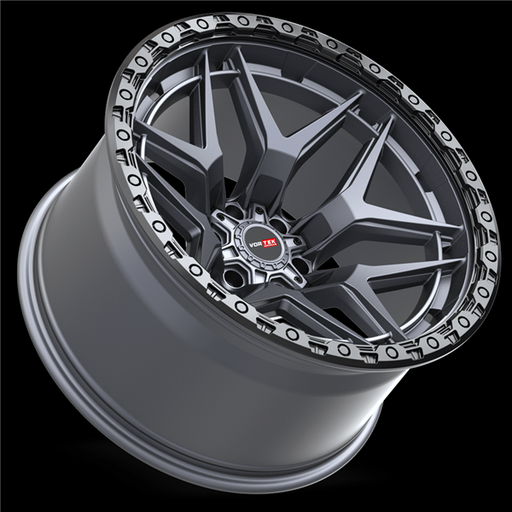 [60320957+0MTB] VORTEK VRT-603 MATTE TITANIUM WITH BLACK BEAD RING 20X9 6X135/6X5.5 +0 +106.1