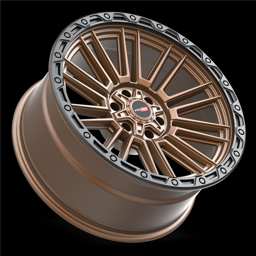 [604221043-18MBR] VORTEK VRT-604 MATTE BRONZE WITH BLACK BEAD RING 22X10 5X127/5X5.5 -18 +78.1