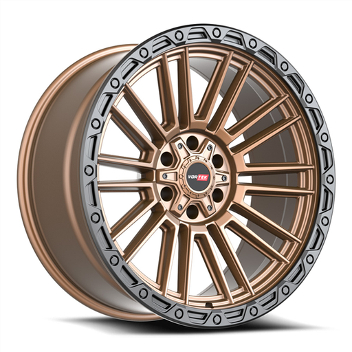 [604221057-18MZBR] VORTEK VRT-604 ZEUS MATTE BRONZE WITH BLACK BEAD RING 22X10 6X135/6X139.7 -18 +106.1 *NC*