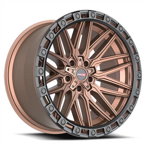 [608201043-24MZBR] VORTEK VRT-608 APOLLO MATTE BRONZE WITH BLACK BEAD RING 20X10 5X127/5X139.7 -24 +78.1 *NC*
