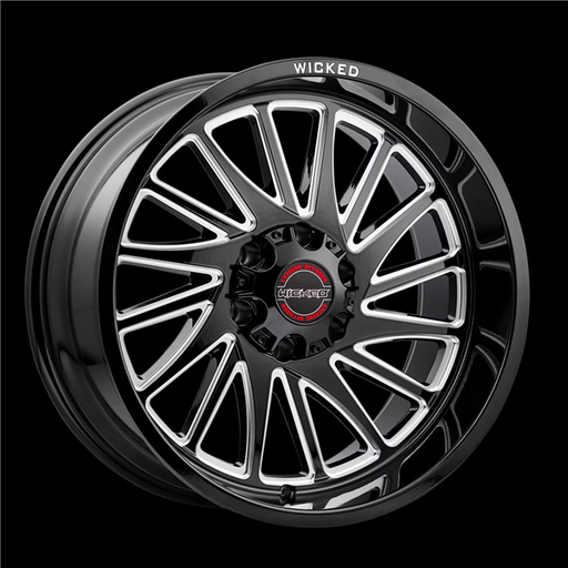 [W936200653-19GB] WICKED-OFFROAD W936 GLOSS BLACK MILLED 20X10 6X135 -19 +106.1
