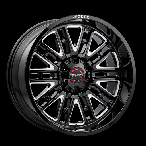 [W937200867-19GB] WICKED-OFFROAD W937 GLOSS BLACK MILLED 20X10 8X170 -19 +125.2