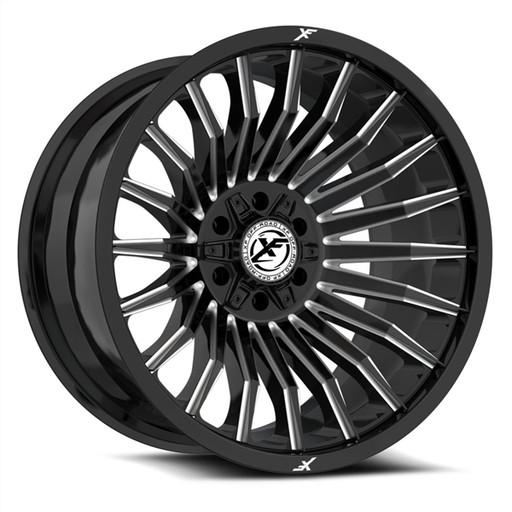 [XF-231201081651180-12GBM] XF OFF-ROAD XF-231 GLOSS BLACK & MILLED 20X10 8X6.5 8X180 -12 +125.2 *NC*