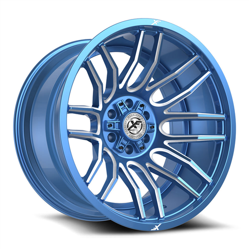 [XF-232221281651180-44ABM] XF OFF-ROAD XF-232 ANODIZED BLUE & MILLED 22X12 8X165.1/8X180 -44 +125.2 *NC*