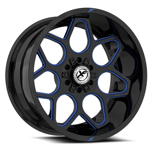 [XF-233209051271397+0GBBM] XF OFF-ROAD XF-233 GLOSS BLACK & BLUE MILLED 20X9.0 5X127/5X139.7 +0 +78.10 *NC*