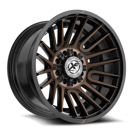 [XF-234241251271397-44SBMZDT] XF OFF-ROAD XF-234 SATIN BLACK & BRONZE MACHINED DOUBLE DARK TINT 24X12 5X127//5X5.5 -44 +78.1 *NC*