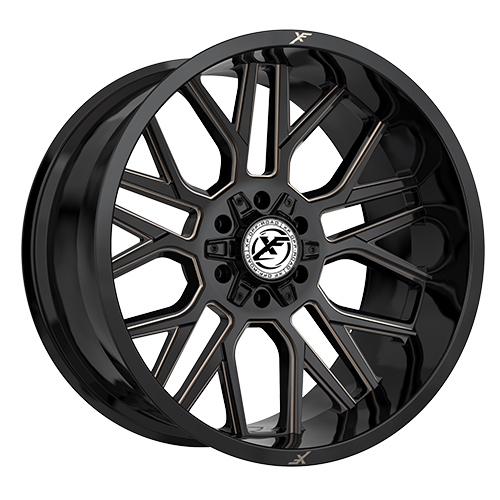 [XF-235201051271397-12GBZM] XF OFF-ROAD XF-235 GLOSS BLACK & BRONZE MILLED 20X10 5X127/5X5.5 -12 +78.1 *NC*