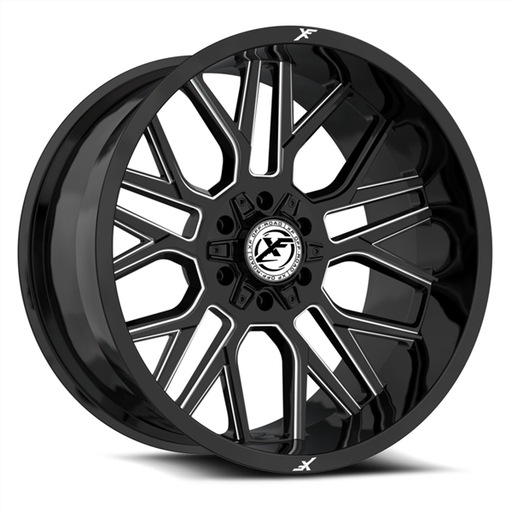 [XF-235209061351397+12GBM] XF OFF-ROAD XF-235 GLOSS BLACK & MILLED 20X9.0 6X135/6X5.5 +12 +106.4 *NC*