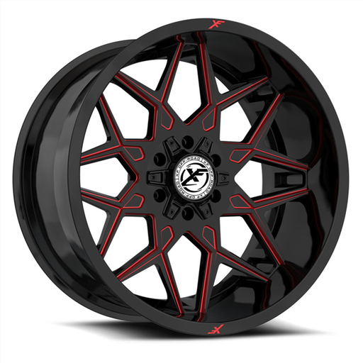 [XF-2381890570GBMLR] XF OFF-ROAD XF-238 GLOSS BLACK & RED MILLED 18X9 6X135/6X5.5 +0 +106.4