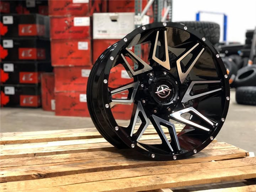 [XF-218209051397150+0BM] XF OFFROAD-XF218 GLOSS BLACK & MACHINED 20X9 5X139.7/5X150 +0 +110.3 *NC*