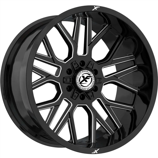 [XF-235201051271397-12GBM] XF OFFROAD-XF235 GLOSS BLACK MILLED 20X10 5X127/5X5.5 -12 +78.1 *NC*
