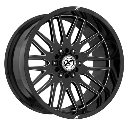 [XF-240241461351397-76GBM] XF OFFROAD-XF240 GLOSS BLACK/MILLED 24X14 6X135/6X139.7 -76 +106.4 *NC*