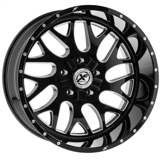 [XFX-N-301201261351397-44BMW] XFX FORGED XFX-301 BLACK/MILLED WINDOWS 22X12 6X135/6X5.5 -44 +108 **FORGED** *FLOATING CAPS*