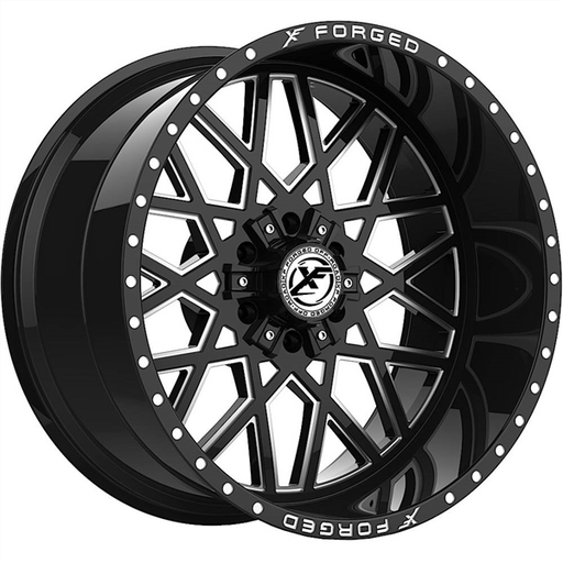 [XFX-N-30720951143127+0BMW] XFX FORGED XFX-307 BLACK/MILLED 20X9.0 5X4.5/5X127 +0 +78.1 **FORGED** *FLOATING CAPS*
