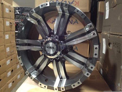 [YL890G1752+25] YL-890 GUN METAL/MACHINE FACE 17X8.0 6X5.5 +25 C.B 110