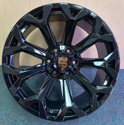 [DB42040B] DOUBLE FIVE WHEEL DB4-M 20X9+0 6X139.7+6X135 C.B-108 B ALL BLACK