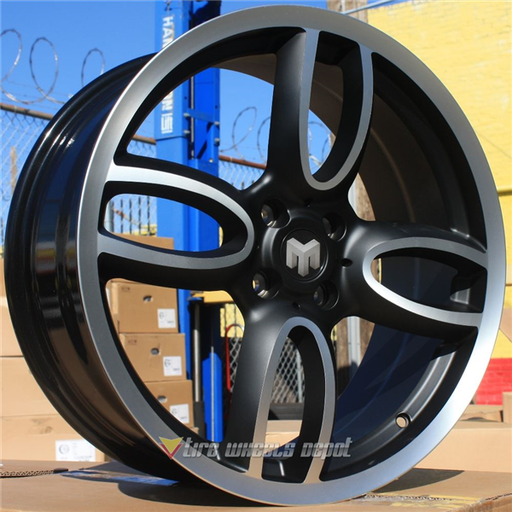 [YSM405BM1801+42] YSM-405 BLACK/MATTE LACQUER/MACHINE FACE 18X7.5 4X100 +42 +56.1