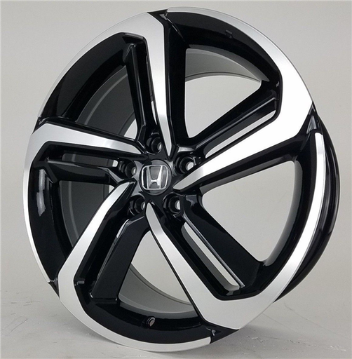 [88D839] H837D 18X8 5X114.3 +38 73.1 HONDA REPLICA GLOSS BLACK MACHINED FACE
