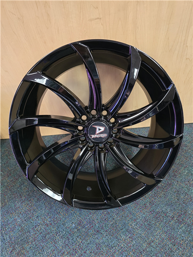 [DS11722B] DS1 WHEEL DS1-M 17X7.5+38 5X108+5X114.3 C.B-73.1 B ALL BLACK