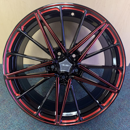 [VE6081807B+MW+TR4] VELSEN WHEEL 608-M 18X8+38 5X120 C.B-74.2 B+MW+TR4****RED***