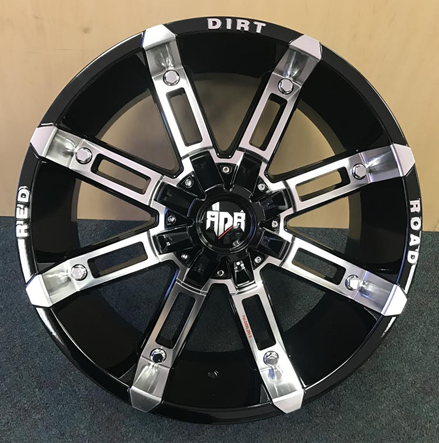 [RD062034-24B+M] RDR RD06-M 20X10-24 6X135+6X139.7 CB-108 MACHINED/BLACK (THUNDER)-***B+M(R)