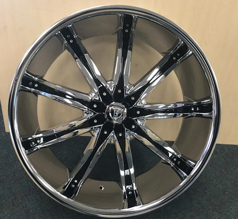 [B92026C] BORGHINI B9 20X8.5+35 5X120+5X114.3 C.B-74.2 C+BP CHROME +B PLASTIC