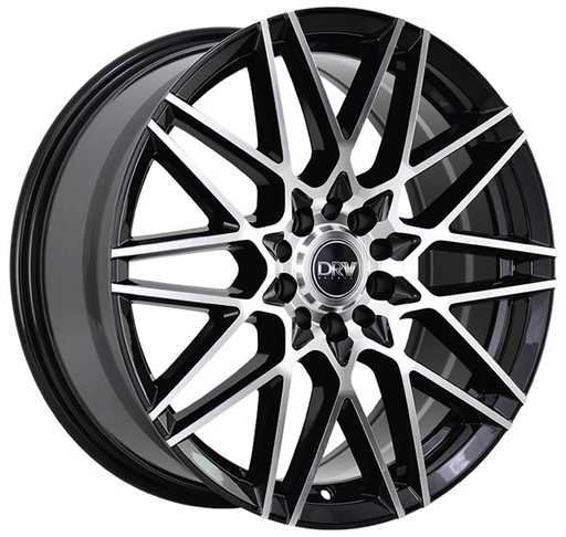 [D17-188010H1054073BMF] DRW-D17 18X8.0+40 5X105/5X114.3 C.B 73.1 BLACK/MACHINE FACE