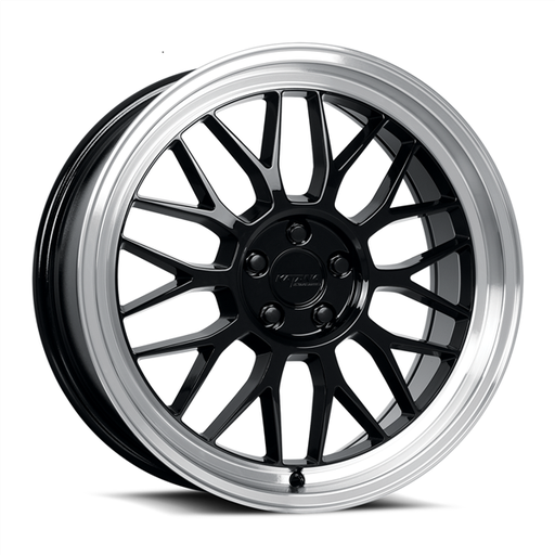 [KR06-188054GBL] KATANA RACING KR06 18X8 5X114.3 +40 C.B 73.1 GLOSSY BLACK MACHINED LIP