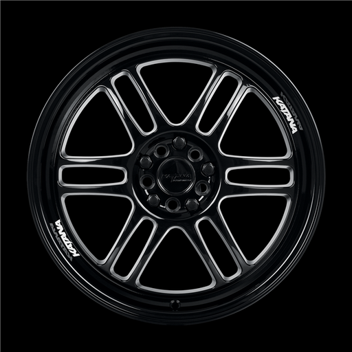 [KR02-188005GB] KATANA RACING KR02 18X8 5X100/5X114.3 +40 C.B 73.1 GLOSSY BLACK