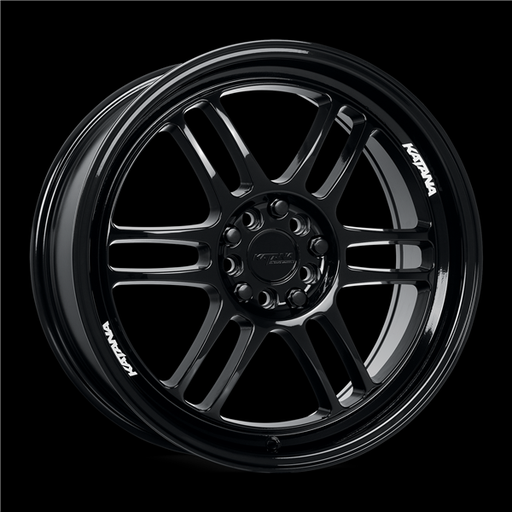 [KR02-188012GB] KATANA RACING 18X8 5X112/5X114.3 +40 C.B 73.1 GLOSSY BLACK