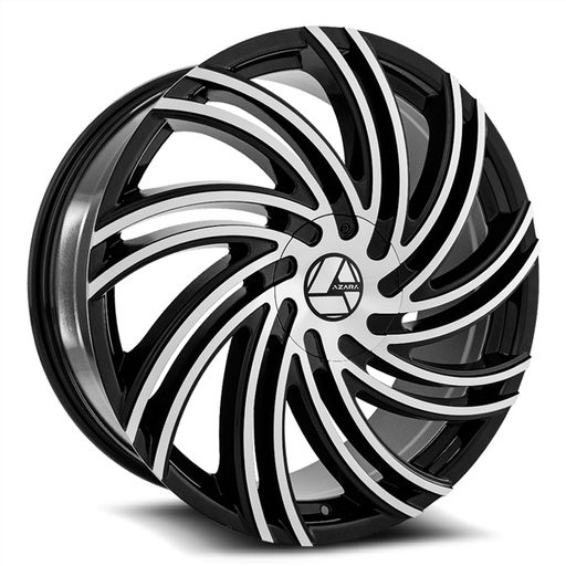 [AZA-5142188051143120+35BM] AZARA AZA-514 18X8.0+35 5X114.3/5X120 C.B 74.1 GLOSS BLACK/MACHINE