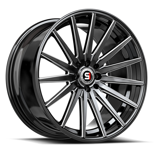 [SP-6920853838GBM-C] SPEC-1 RACING SP-69 20X8.5 5X114.3/5X120 +38 +73.1 GLOSS BLACK & MILLED