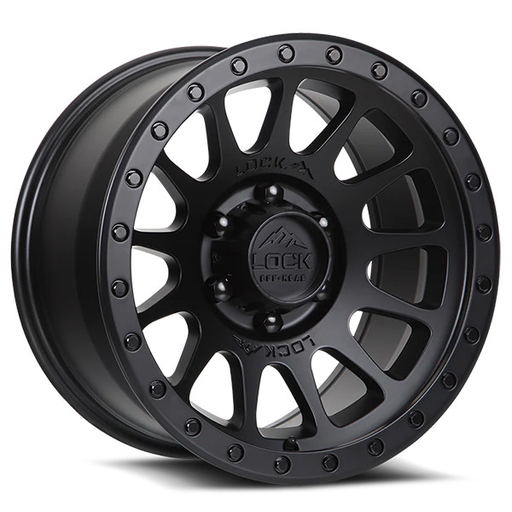 [YOSEMITE-7969MB] LOCK OFFROAD YOSEMITE 17X9 6X139.7 +0 C.B 106.2 MATTE BLACK WITH MATTE BLACK RING