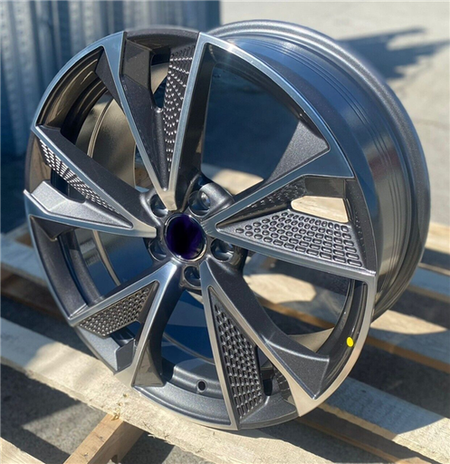 [AU14GMMF1925+42] AU-14 19X8.5 5X112 +42 C.B 66.6 GUN METAL/MACHINE FACE