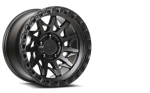 [LUNATIC-8969MB1] LOCK OFFROAD LUNATIC 18X9 6X139.7 +1 C.B 106.2 MATE BLACK WITH MATTE BLACK RING