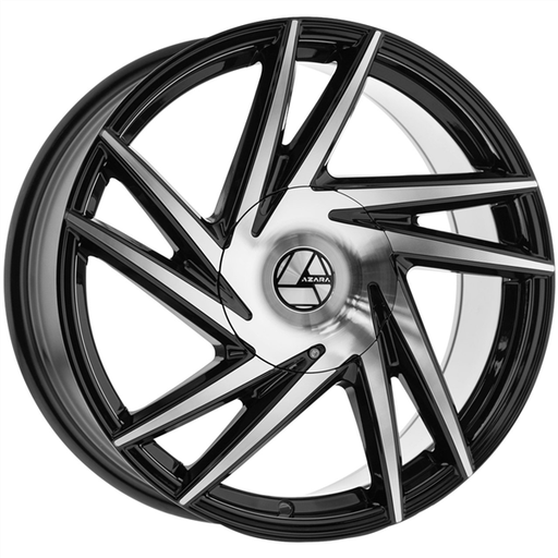 [AZA-52920853235BM-C] AZARA AZA-529 20X8.5 5X108/114.3 +35 C.B 74.1 GLOSS BLACK/MACHINED