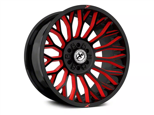 [XF-237201061351397-12GBRW] XF OFFROAD-XF237 20X10 6X135/6X139.7 -12 C.B 106.4 GLOSS BLACK RED WINDOWS