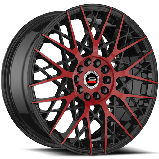 [SP-5320852338GBR] SPEC-1 RACING SP-53 20X8.5 5X100/5X114.3+38 C.B 73.1 GLOSS BLACK/RED