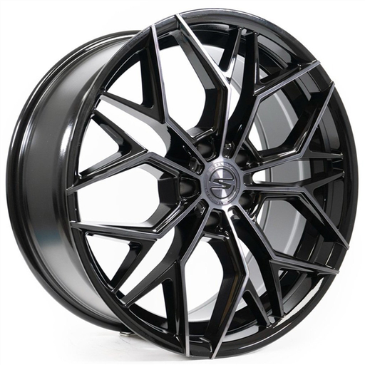 [S105209065P3806] 20X9+38 SELECT PRECISION ALLOYS SYNDICATE 5X114.3 6.52 72.69 GLOSSY BLACK MACHINED DDT FACE AND LI