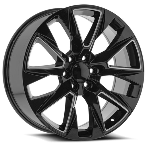 [C14-2610655+30GBML] O.E. REVOLUTION-C14 GLOSS BLACK/MILLED 26X10 6X139.7 +31 C.B 78.1