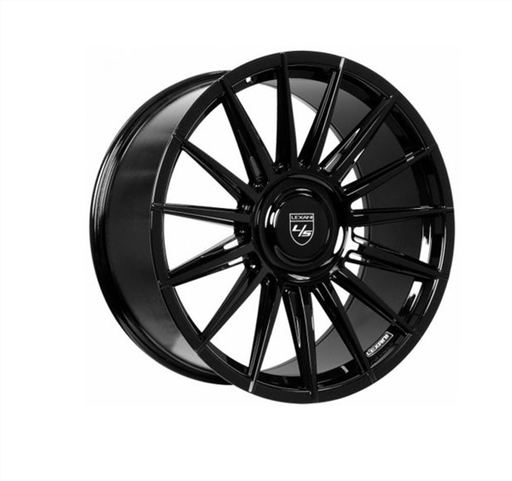 [708-2490-20-25FB] LEXANI LOTUS 24X9.0 5X112/5X120 ET25 FULL GLOSS BLACK 74.1MM CB