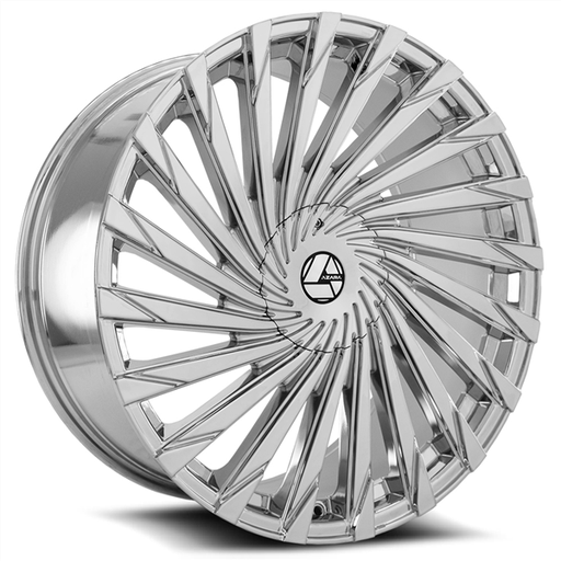 [AZA-50124905115120+15C] AZARA AZA-501 CHROME 24X9.0 5X115/5X120 +15 C.B 78.1