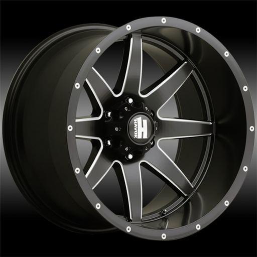 [H112290655-12BMW] HAVOK H112 20X9-12 6X139.7 C.B-110 B+MW+MR BLACK MILLED