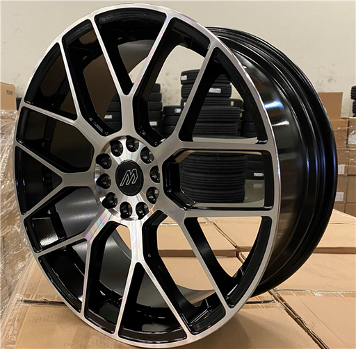 [MP74-2085I40FGLBL] MACH PERFORMANCE-MP74 GLOSS BLACK/M.F. 20X8.5 5X112/5X4.5 +40 +72.56