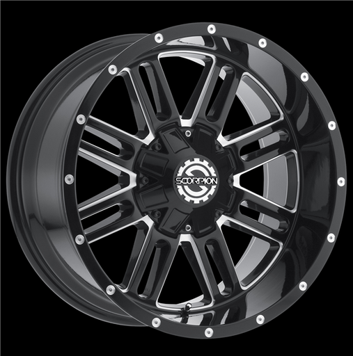 [SC18-20091051271397+12ML] SCORPION OFFROAD SC-18 20X9+12 5X127+5X139.7 C.B-78.3 BLACK MILLED